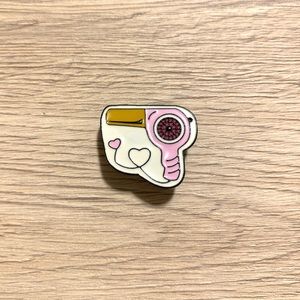 Enamel Hairdryer Pin